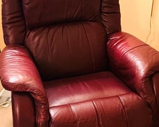 Great red leather rocker recliner
