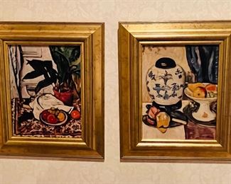 Original oils, gold framed