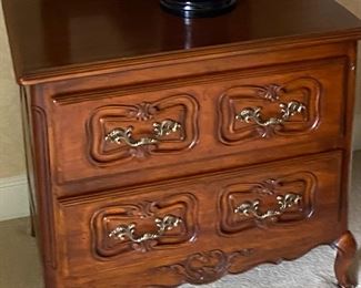 Two drawer chest by WELLESLEY GUILD… hand carved, hand crafted, beautiful!