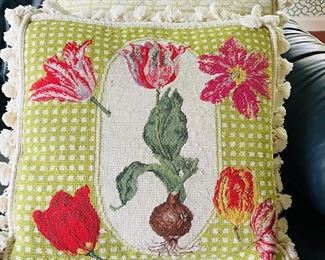 Vintage needlepoint pillows