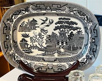 Vintage black/white “Stone Imperial China” large platter