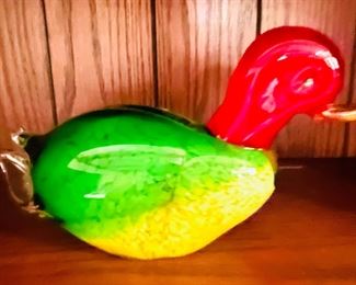 MURANO glass duck figure
