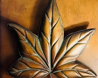 Metal leaf wall art from NELL HILLS