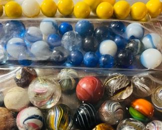 Assorted colored marbles… so many to choose from!!