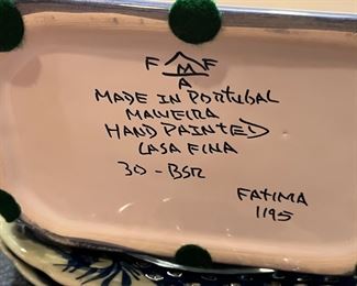 Lidded casserole made in Portugal 