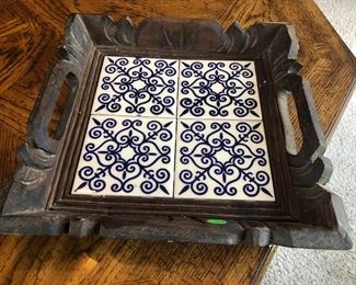 Nice wooden and tile server.