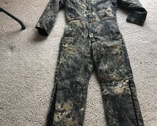 Like-new hunting coveralls.