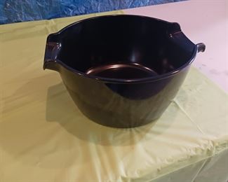 Georgian Style Amethyst Purple Glass Wine Rinser Chilling Bowl with Two Spouts