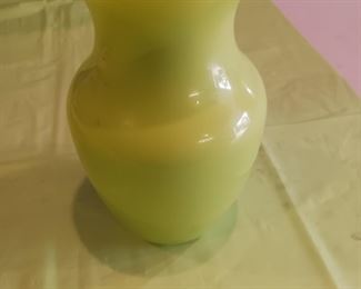 Green Glass Flowers vase