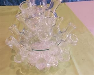 Vintage Miniature Bottles Vase Epergne Bottles Vase