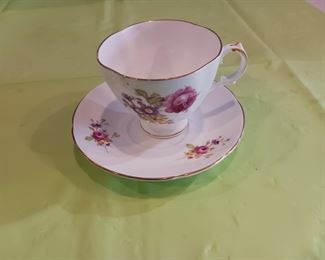 Colclough China Vintage cup and saucer floral Pink Roses
