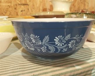 Vintage Blue Pyrex Mixing Bowl