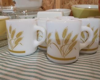 Vintage Wheat Coffee Cups