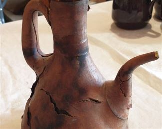 Vintage Leather Covered Pitcher 