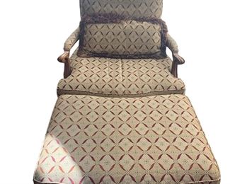 Highland House French LouisXV Style  Berger Chair and Ottoman