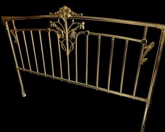 King Solid Brass HeadBoard signed Anna Nora