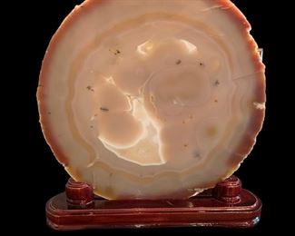 Large Round Agate Slice from Brazil