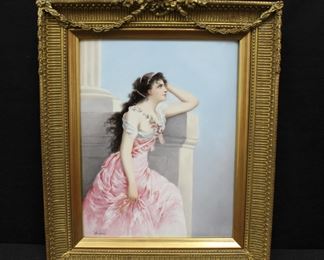 GERMAN PORCELAIN PLAQUE 