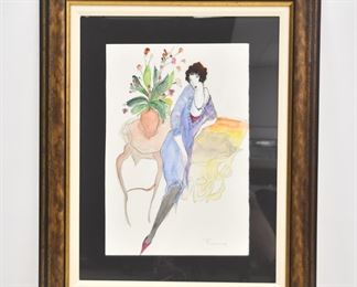 ITZCHAK TARKAY WATERCOLOR 