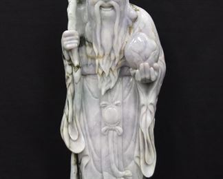 LARGE JADE LONGEVITY FIGURE 