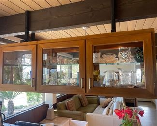 This kitchen is filled crystal, china and vintage kitchenware!