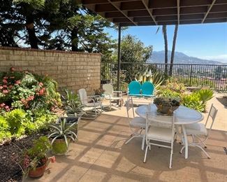 THE BACKYARD OF THIS HOME IS SIMPLY FABULOUS!!!Very nice vintage patio furniture & plants!