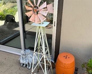 NICE YARD ART INCLUDING THIS FUN LITTLE WINDMILL!