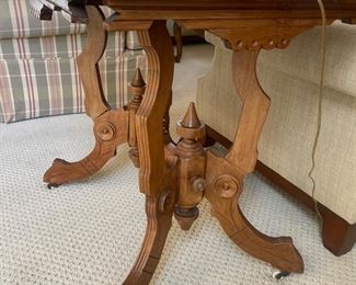 beautiful detailing on these Eastlake tables...