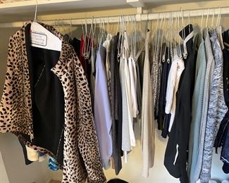 Nice women's clothes, designer shoes and a few men's sport coats...