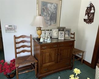 Stickley Chest and 2 chairs.
