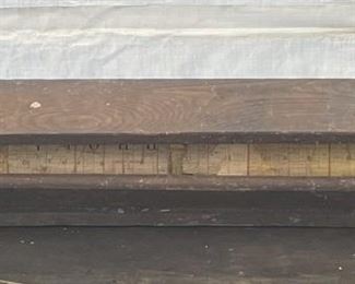 Hard to picture - a wood box with roll out map of Vermillion County - late 1800's to early 1900's.