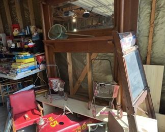 Beautiful Arts & Crafts Mantle surround, school room blackboard and more