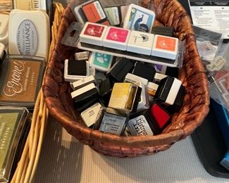 Lots of ink and stamp pads