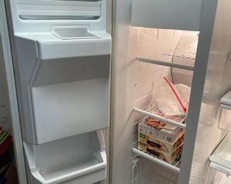 Inside of the Kenmore fridge/freezer