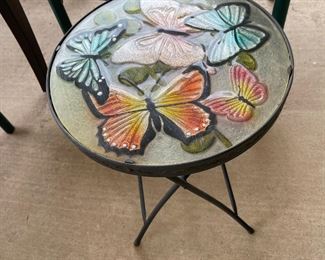 Butterfly glass top table