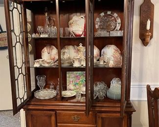 A close look at the china cabinet, lots of storage