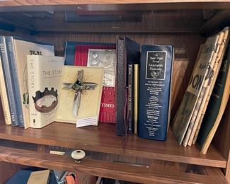 Religious titles, year books, old newspapers