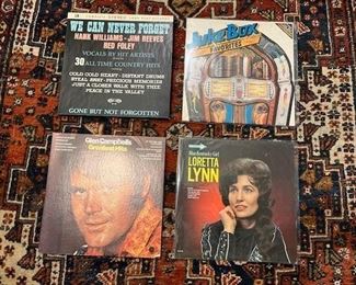 Hank Williams, Glen Campbell (we have two of these), Loretta Lynn