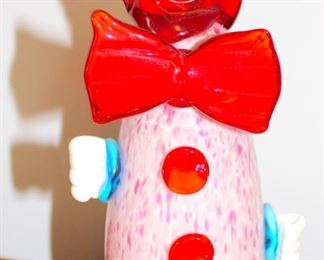 Mid Century Italian Murano Glass Clown Sculpture Figure