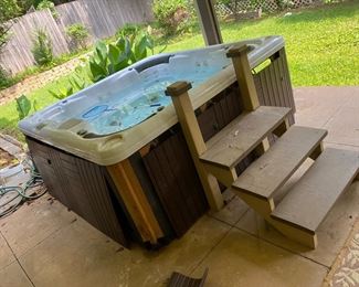 Portable hot tub is for sale…. Bids can be placed with the cashier or any of my employees.  Owner will be notified of bids Saturday after close and the winning bid will be notified Saturday night.