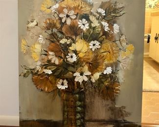 Painting on wooden board