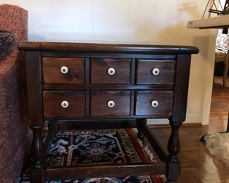 One of 2 side tables from Ethan Allen