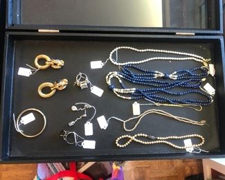 Gold jewelry including Givenchy earrings and 14k pieces
