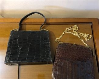 Reptile skin handbags