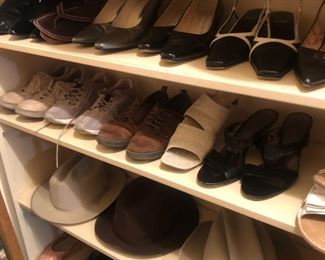 Lots of shoes and hats, ladies shoes sizes 7-8!