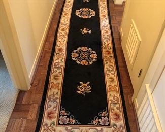 One of 2 hallway runners 10.5ft x 30in
