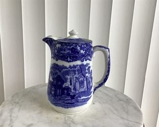 Vintage English Bone China Milk or Large Syrup Pitcher with lid