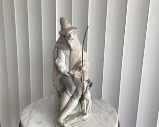 Vintage Lladro, The Beggar with Dog, Matte Finish
