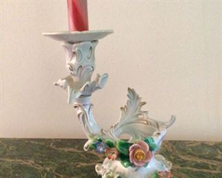Vintage German Porcelain Candle Holder