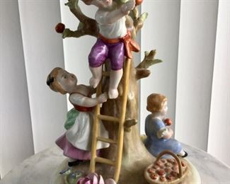 Vintage German Schierholz Hand Painted Porcelain Compote 